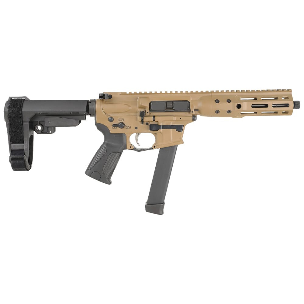 LWRC International LWRC IC-9 9mm 8.5" 1:10" 1/2x28 Bbl FDE Pistol w/SBA3 Brace ICP9CK8SBA3