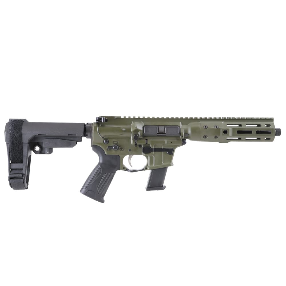 LWRC International LWRC IC-9 9mm 8.5" 1:10" 1/2x28 Bbl OD Green Pistol w/SBA3 Brace ICP9ODG8SBA3