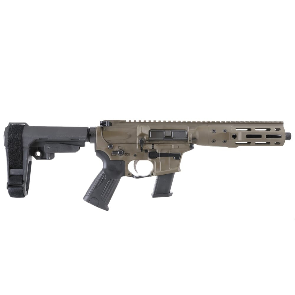 LWRC International LWRC IC-9 9mm 8.5" 1:10" 1/2x28 Bbl Patriot Brown Pistol w/SBA3 Brace ICP9PBC8SBA3 - LWRC