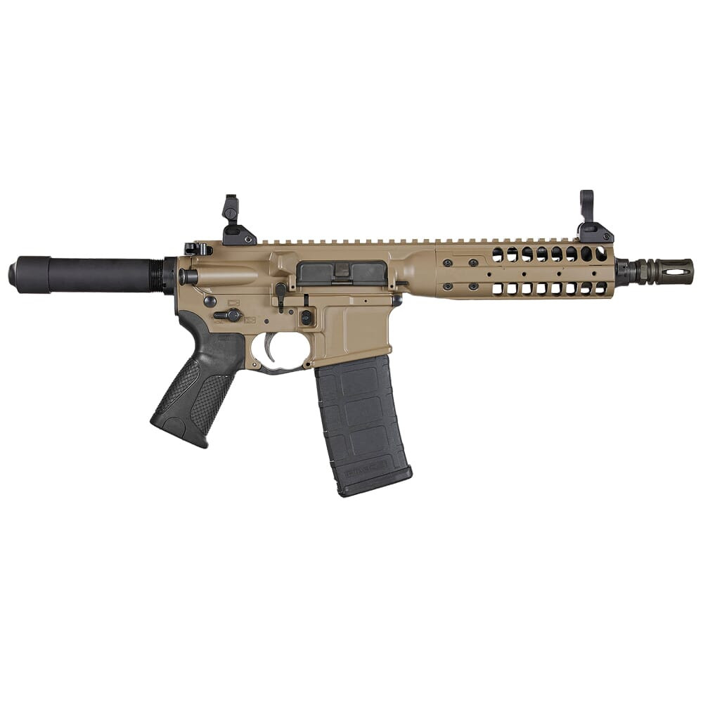 LWRC International LWRC IC-PSD 5.56mm NATO 8.5" 1:7" 1/2x28 Bbl FDE Personal Security Detail Pistol ICPSDPR5CK8