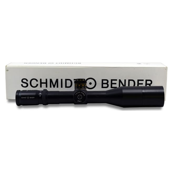 Schmidt Bender PMII 3-12x50 L/P P4 Fine MOA DT CW, Lens shade, In Great condition with very light ring marks -UB394