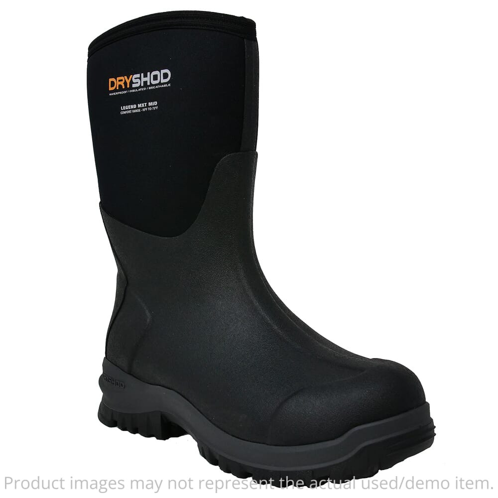 Dryshod Legend MXT Mid Black/Neon Size 9 Boots LGX-MM-BK-M09 - Very Light Wear UA5781 - Dryshod