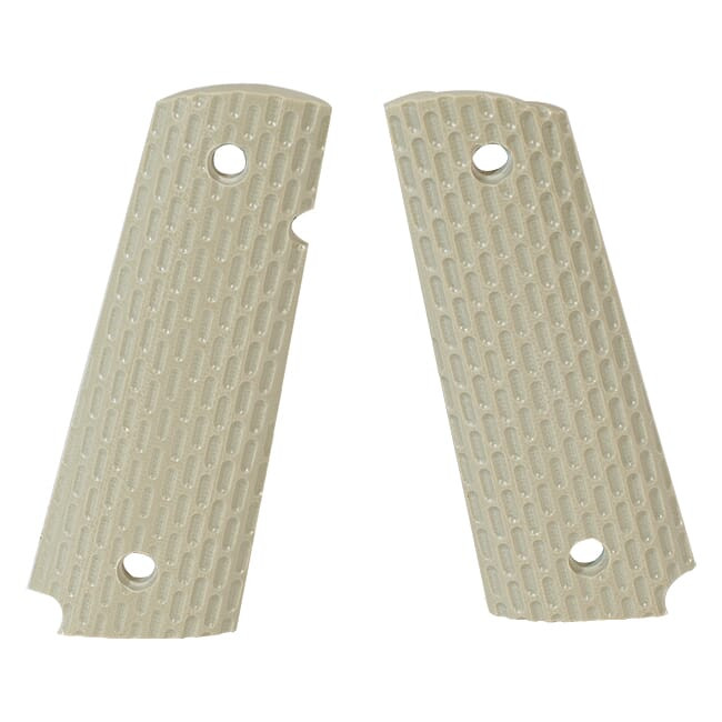 Kimber "Desert Sand, G10 with Warrior pattern, magazine well, ambidexterous. MPN 1100951A - Kimber