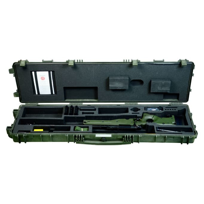 Accuracy International AW Rifle in 300 win 26' fluted barrel std muzzle brake butt spike quick adjust cheek and butt pad transit case 3 mags - USED/MISC