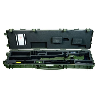 Accuracy International AW Rifle in 300 win 26' fluted barrel std muzzle brake butt spike quick adjust cheek and butt pad transit case 3 mags