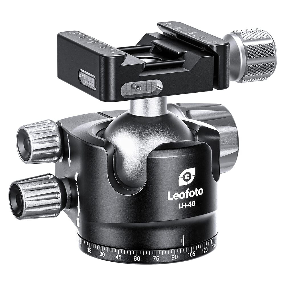 Leofoto LH-40SK 40mm Low Profile Ball Head + LSK-50 Dual Clamp Arca/Picatinny For Shooting/Hunting LH-40SK - Leofoto