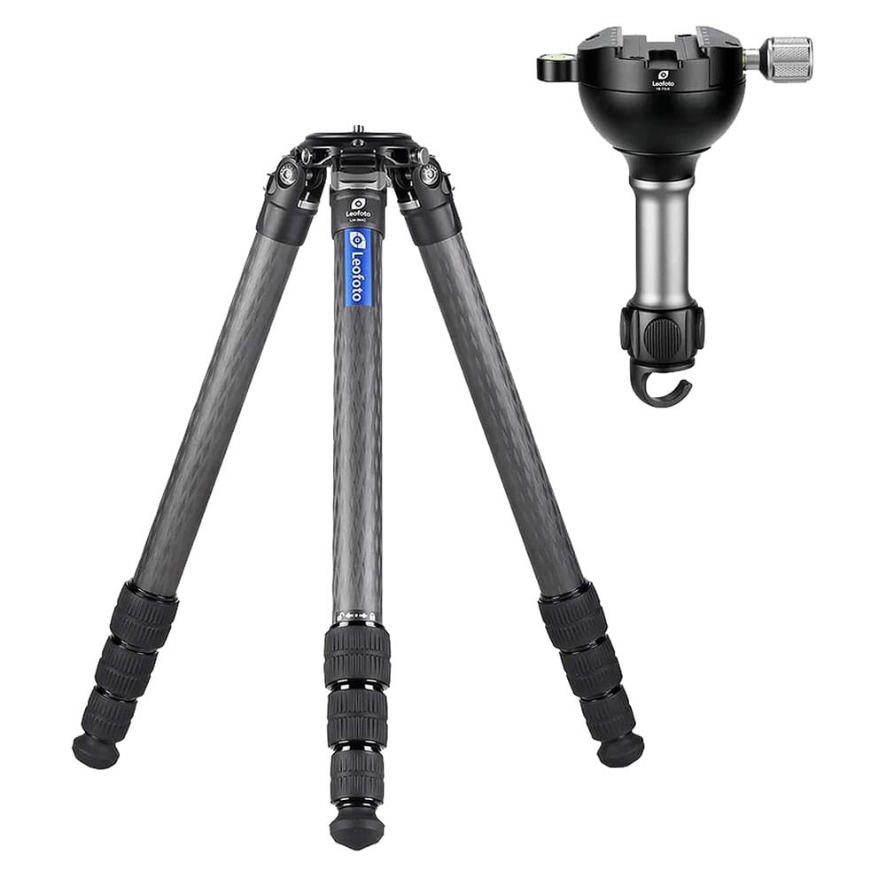 Leofoto LM Series LM-364C Tripod w/75mm Video Bowl, 75LK Leveling Base, & Bag LM-364C-YB-75LK-LEVELING-BASE - Leofoto
