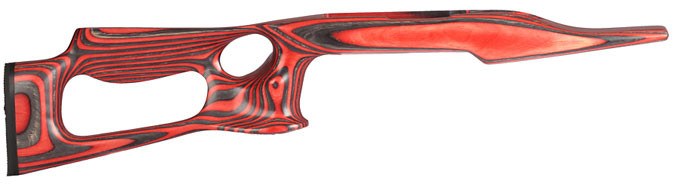 Volquartsen Red Laminated Lightweight TH Stock - Volquartsen