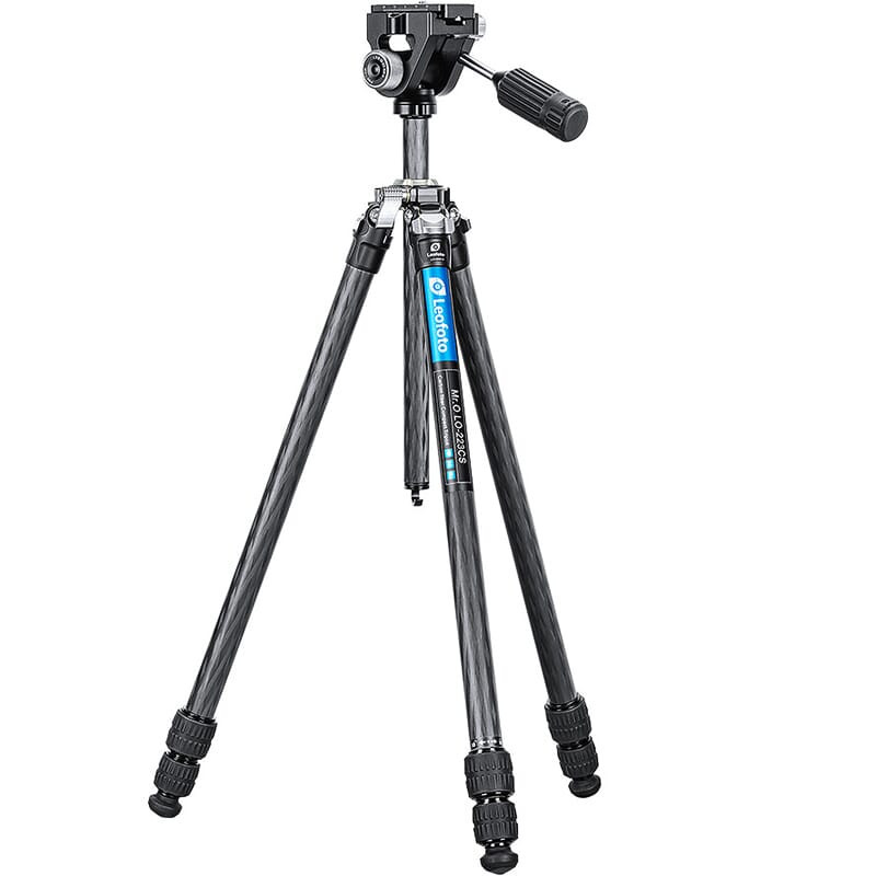 Leofoto LO-223CS Carbon Fiber Binocular Tripod w/2-Way Pan Head Kit, 22 lbs Max Load LO-223CS-SW-02 - Leofoto