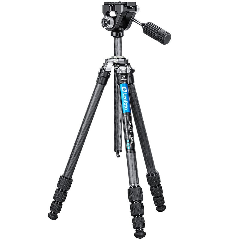 Leofoto LO-224CS Carbon Fiber Binocular Tripod w/2-Way Pan Head Kit, 22 lbs Max Load LO-224CS-SW-02 - Leofoto
