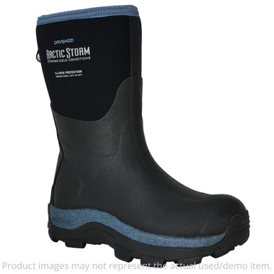 Dryshod Women's Arctic Storm Mid Black/Blue Size 8 Boot ARS-WM-BL-W08 - Excellent Condition UA7132 - Dryshod