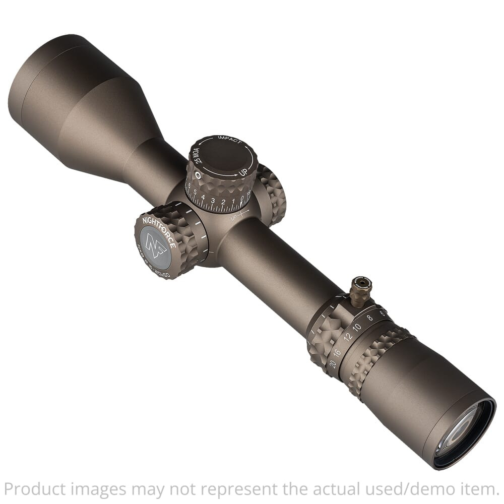 Nightforce NX8 2.5-20x50 F2 .250 MOA MOAR-CF2 Dark Earth Riflescope C686 - Mount Marks - No Accessories UA7133