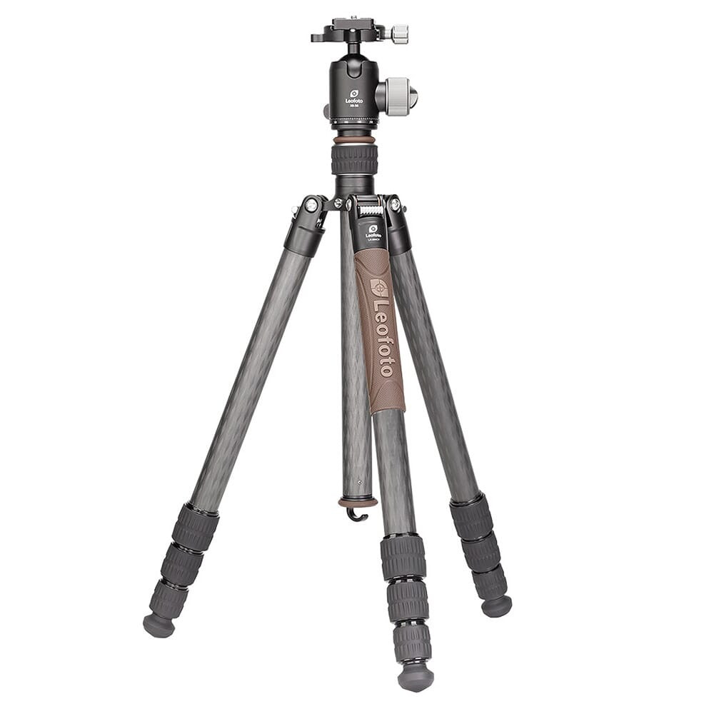 Leofoto LX-284CT+XB-38 Reversible & Lightweight Carbon Fiber Travel Tripod w/Ball Head LX-284CT-XB-38 in Black - Leofoto