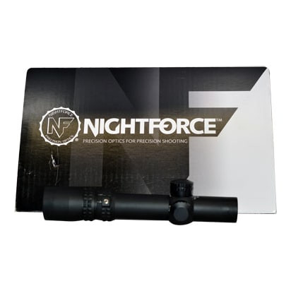 Nightforce NXS 1-4x24 Mil Dot, .25 MOA, Illuminated, Comes with lens cover,Very Good shape with light ring marks and handling marks on turret-UB365 - USED/MISC