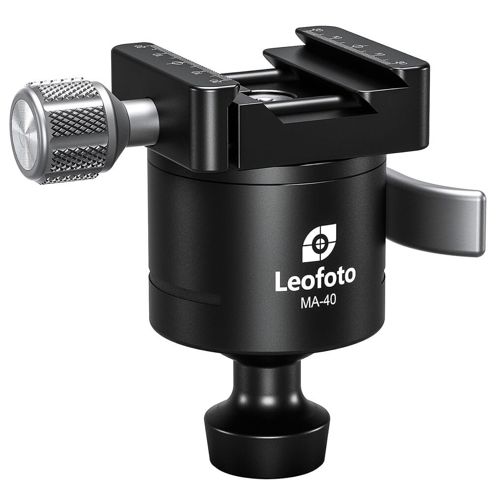 Leofoto MA-40 Rifle 40mm Rapid Lock Ball Head w/Dual Arca/Picatinny Clamp MA-40-FOR-SA-TRIPOD - Leofoto