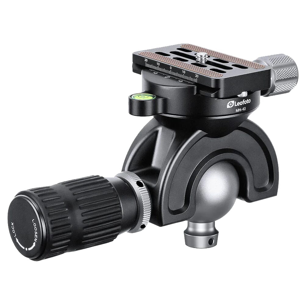 Leofoto MH-40S Arca Compatible Panning Ball Head for SA Series Tripod w/Handlebar Control MH-40S-FOR-SA-TRIPOD - Leofoto