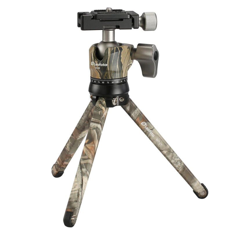 Leofoto Mini Camo Table Tripod Kit w/LH-25 Ball Head MT-01-LH-25-CAMOUFLAGE - Leofoto