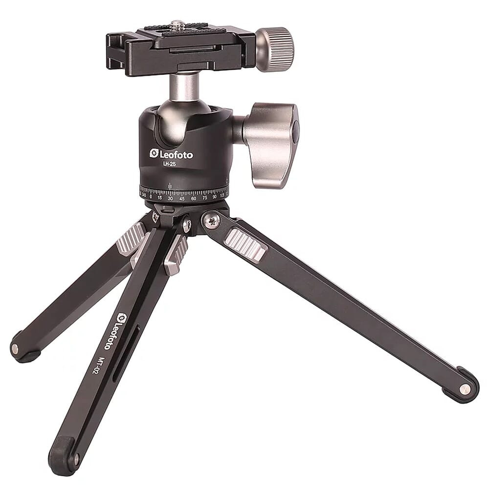Leofoto Mini Table Pocket Tripod w/LH-25 Leveling Head MT-02-LH-25 - Leofoto