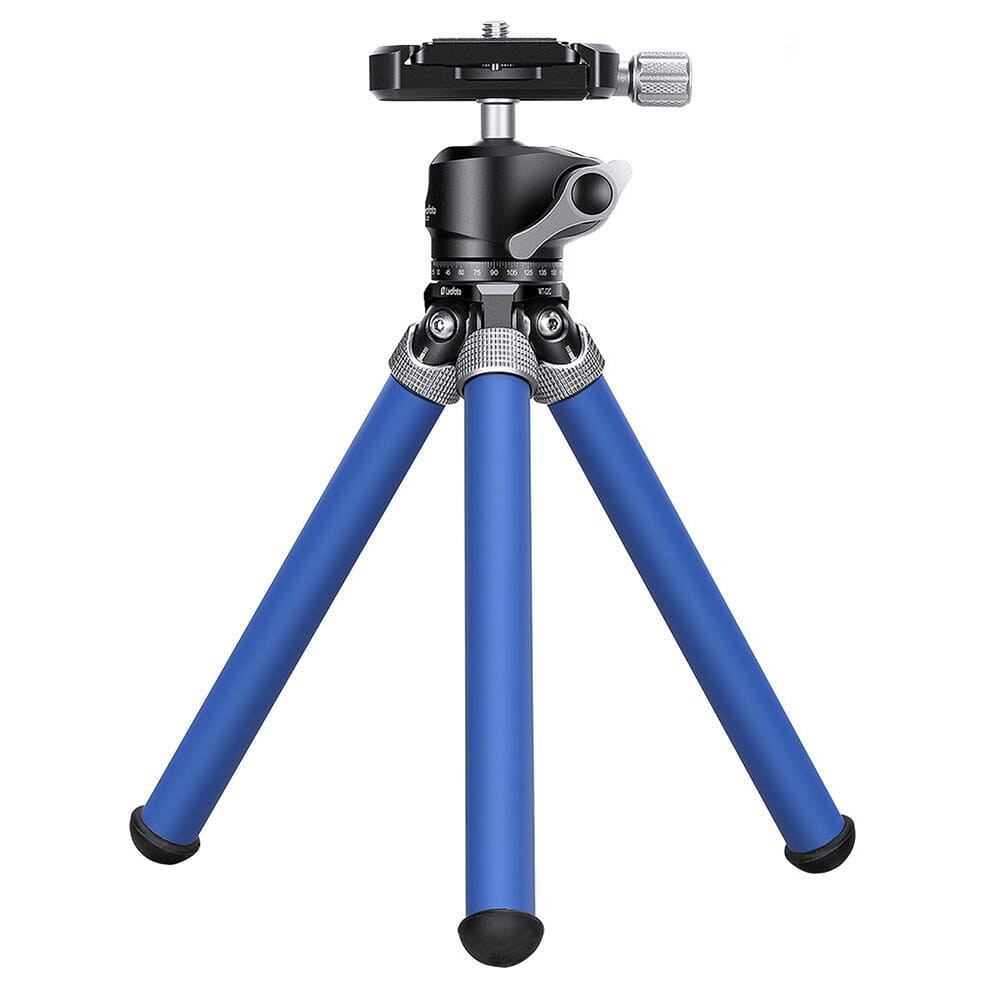 Leofoto Mini Traveler Blue Tabletop Tripod w/Ball Head Kit MT-02C-LH-22-BLUE - Leofoto