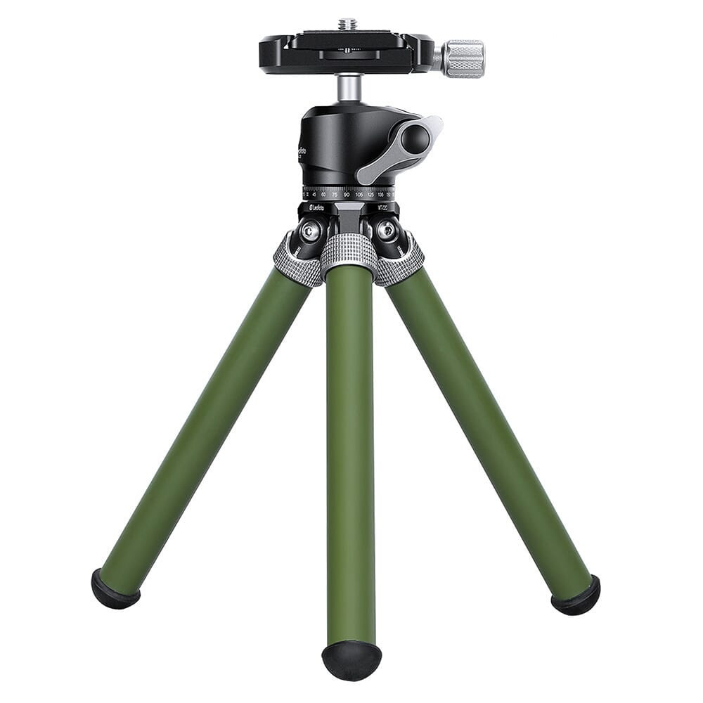 Leofoto Mini Traveler Olive Green Tabletop Tripod w/Ball Head Kit MT-02C-LH-22-OLIVE-GREEN - Leofoto