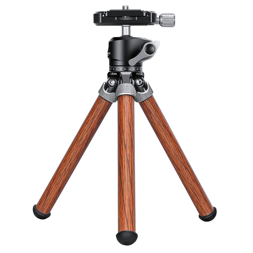 Leofoto Mini Traveler Wood Color Tabletop Tripod w/Ball Head Kit MT-02C-LH-22-WOOD - Leofoto