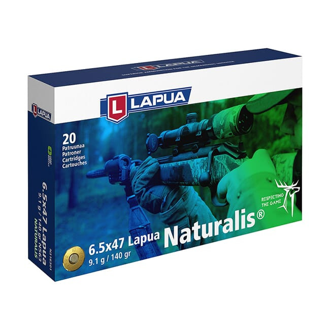 Lapua 6.5x47 Lapua 140gr Naturalis Solid Box of 20 N316301 - Lapua