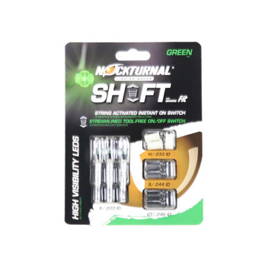 Nockturnal Shift Universal Green Lighted Nock 3pk NT-831 - Nockturnal