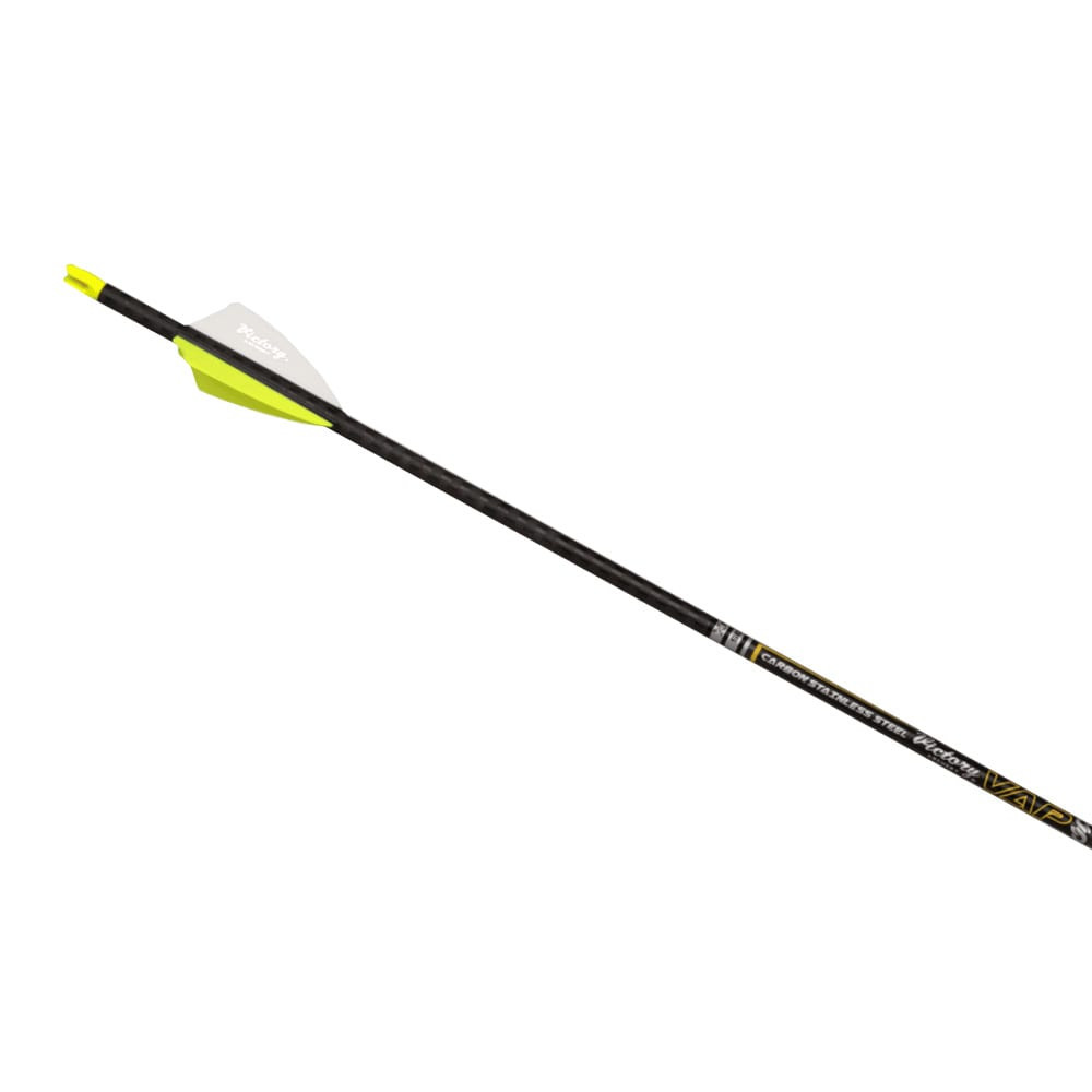 Victory Archery VAP SS Elite Stainless Steel Shaft 400S GPI: 8.6 VAPSSE-400S-12 in Black - Victory Archery