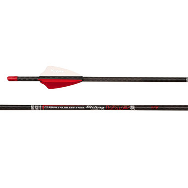 Victory Archery VAP SS Sport 400 Stainless Steel GPI: 8.6 Fletched Arrow 6pk VAPSSS-400FX-6 - Victory Archery