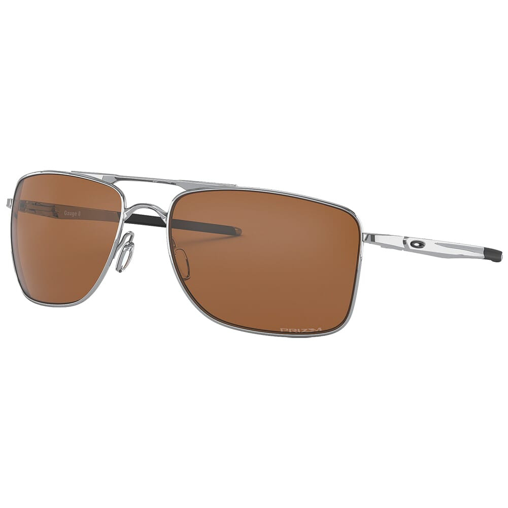 Oakley Gauge 8 L Polished Chrome w/PRIZM Tungsten Polarized Lenses OO4124-0962 - Oakley