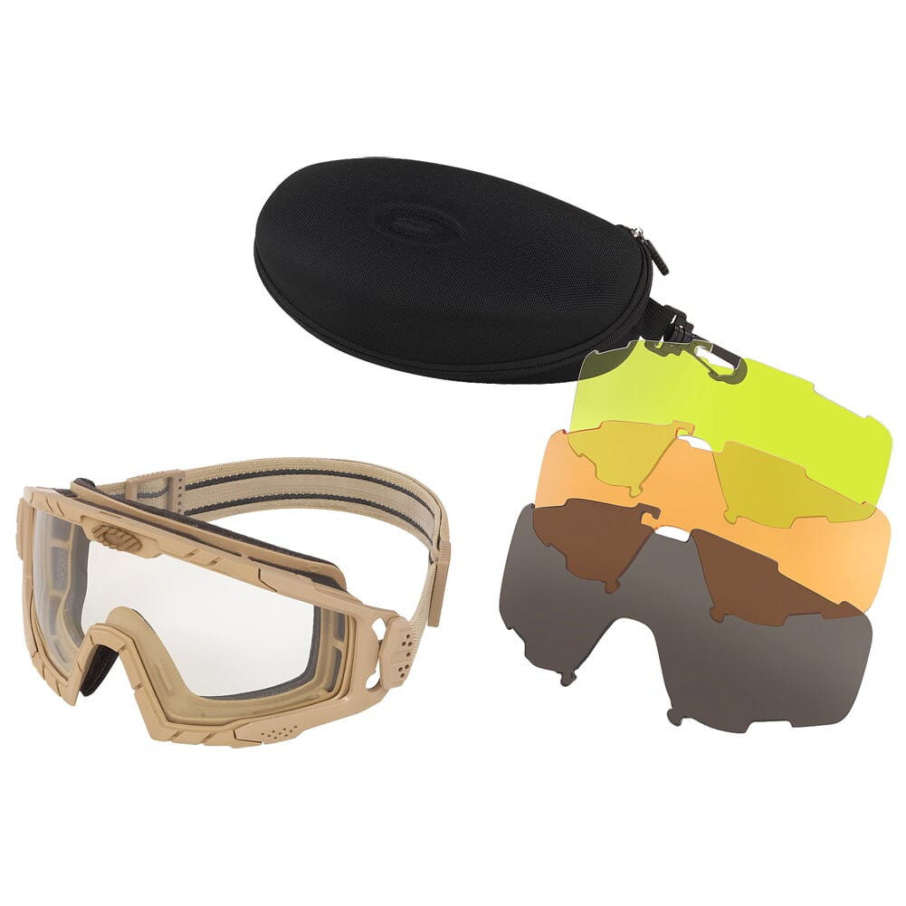 Oakley SI Ballistic Goggle 2.0 Dark Bone w/Clear, Gray, Laser, and Persimmon Lens Array OO7035-16 - Oakley