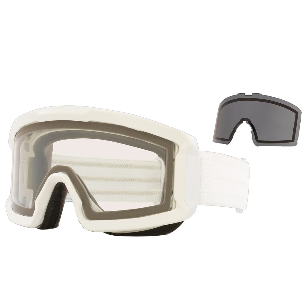 Oakley SI Ballistic Line Miner Whiteout Goggles w/Clear & Grey Lenses OO7119-06 - Oakley