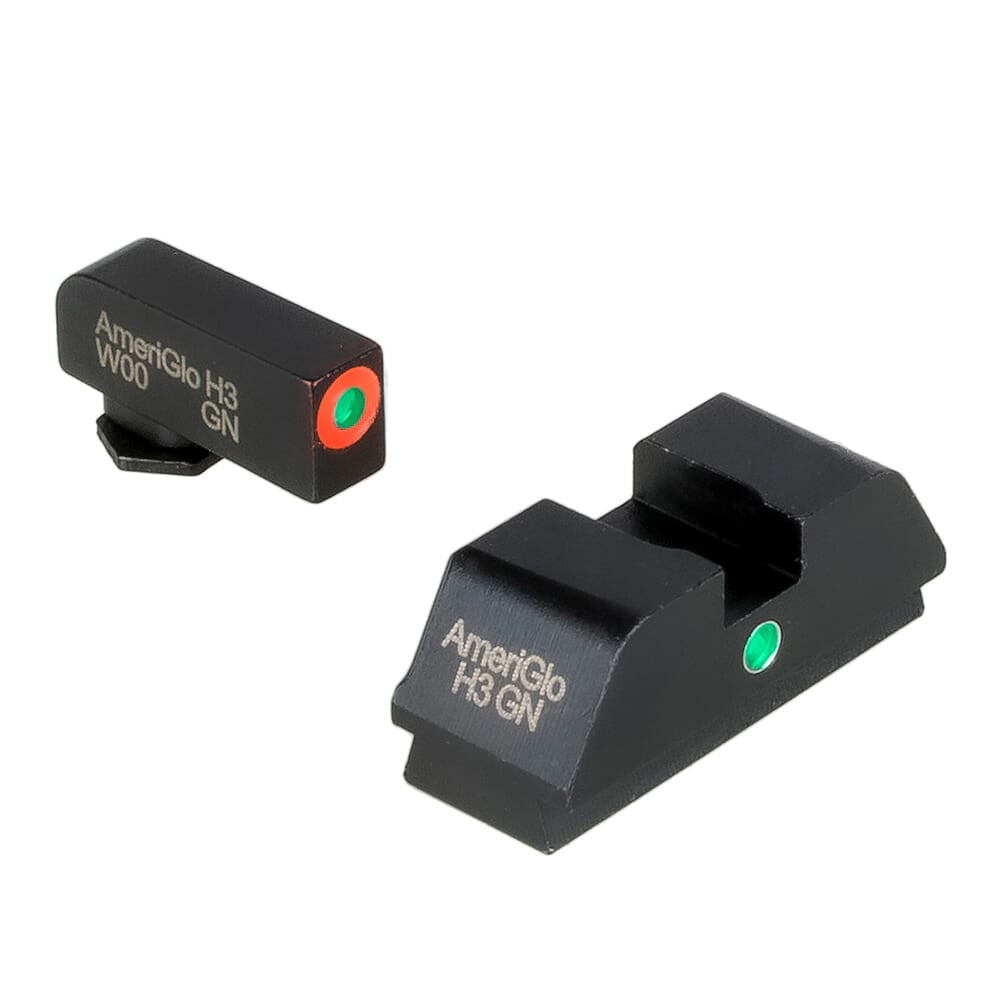 Ameriglo i-Dot Green Tritium w/Orange Outline Front, i-Dot Rear Night Sight Sight for Walther PDP WA-201 - Ameriglo