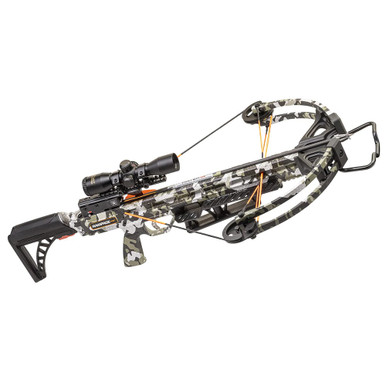 Wicked Ridge Crossbows Wicked Ridge Rampage XS Peak Camo Crossbow w/Rope Sled, Adjustable Stock, & Pro-View Scope WR23015-4525 - Wicked Ridge Crossbows