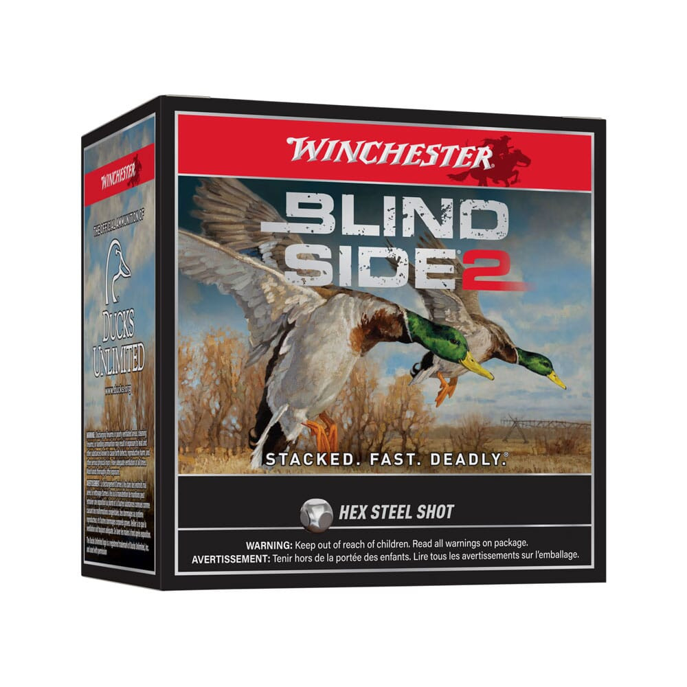 Winchester 12ga 3" #2 Blind Side Hex 1-3/8oz Shells Case of 250 XBS1232 - Winchester