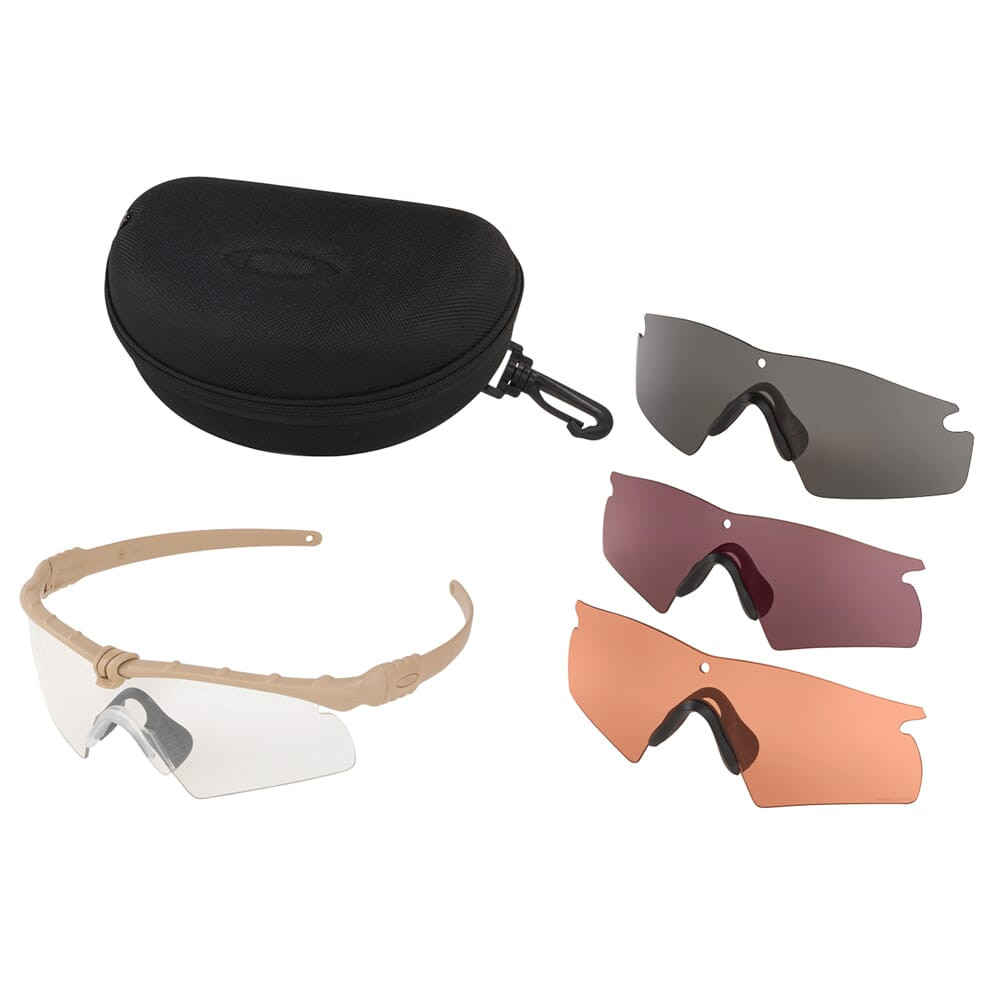 Oakley SI Ballistic M Frame 3.0 Bone Hybrid w/Clear, Grey, Persimmon, and Laser Lens Array OO9146-28 - Oakley