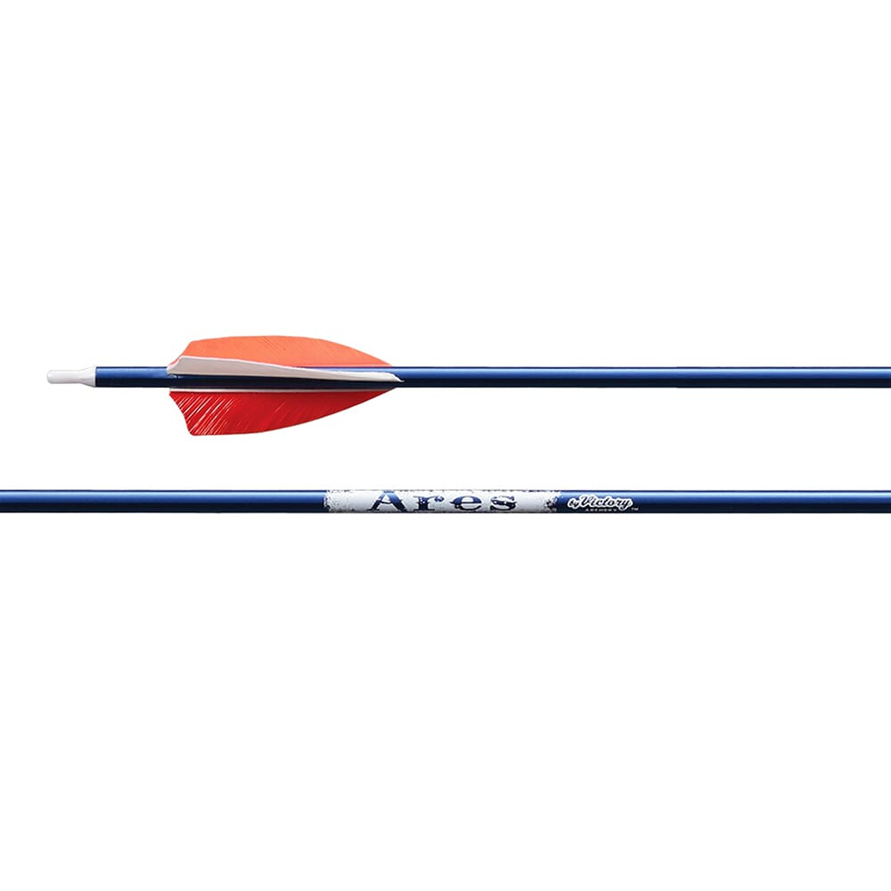 Victory Archery Ares Blue Feather Fletched Youth Arrow 3pk YBLB-500FF3GP-3 - Victory Archery