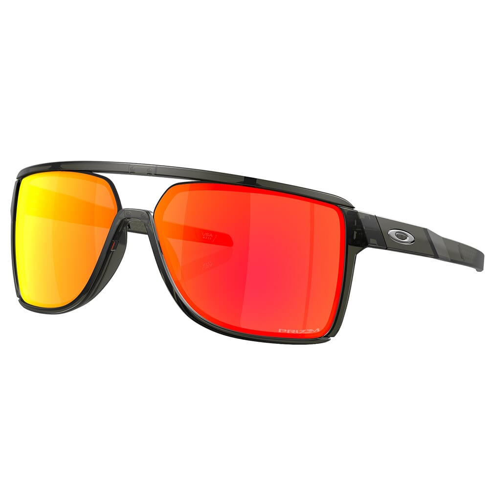 Oakley Castel Matte Gray Smoke w/PRIZM Ruby Lenses OO9147-0563 - Oakley