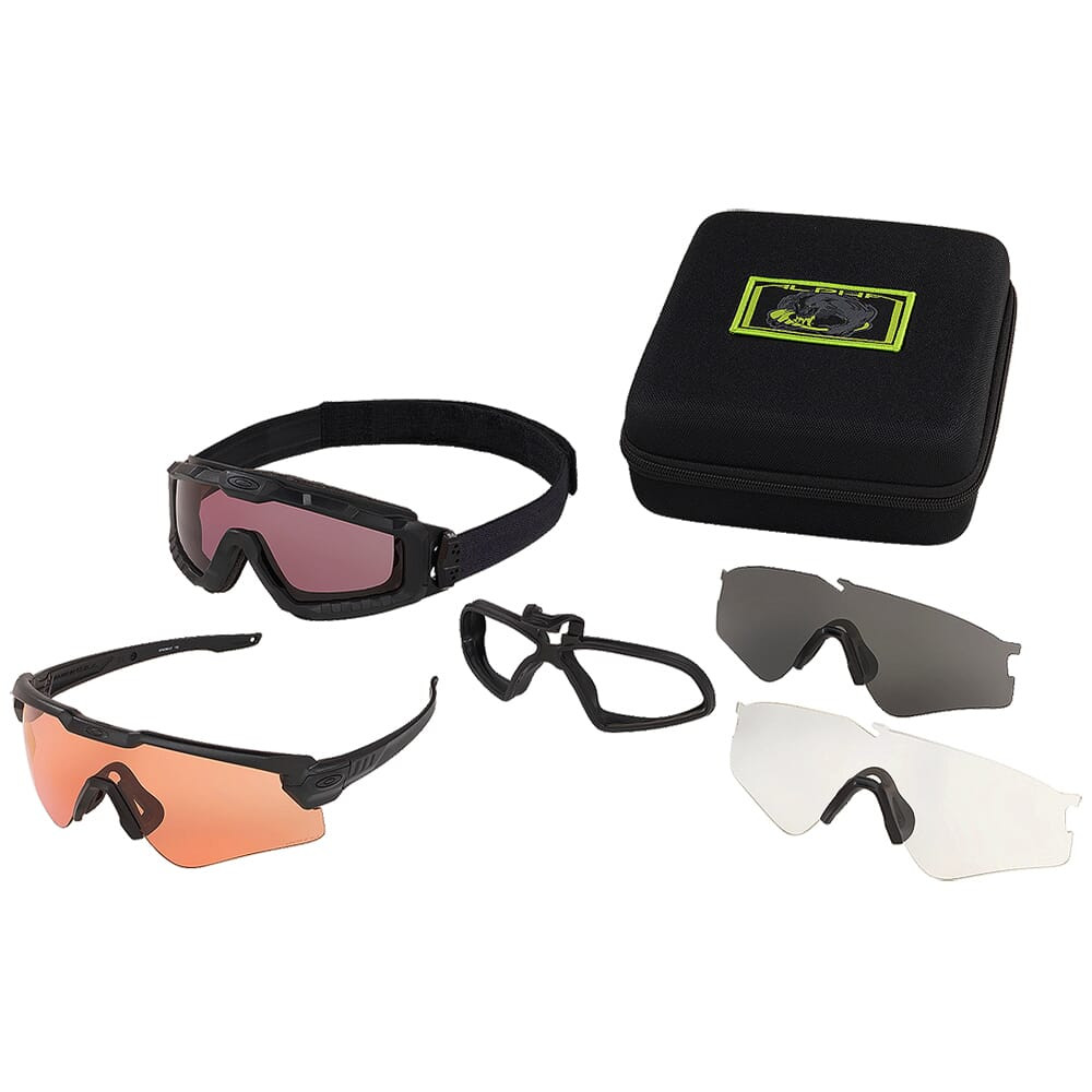 Oakley SI Ballistic M-Frame ALPHA Operator Goggles Kit w/Square Case + Clear, Grey, PRIZM TR22, & PRIZM TR45 Lens Array OO9296-02 - Oakley
