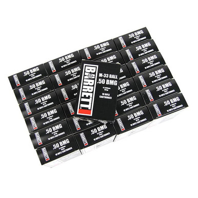 Barrett .50 BMG Headstamp, M33 Ball, 250 Round Case MPN 14671 - Barrett