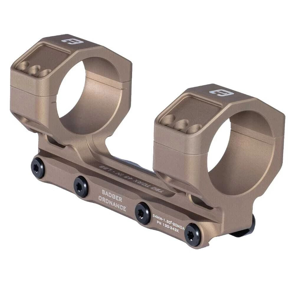 Badger Ordnance C.O.M.M. MAX 34mm 1.54" 20MOA Tan Scope Mount 154-342K - Badger Ordnance