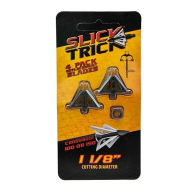 Slick Trick 4pk, 1-1/8' XBOW Extra Blades 100/150gr 15STXBXBL - slick trick