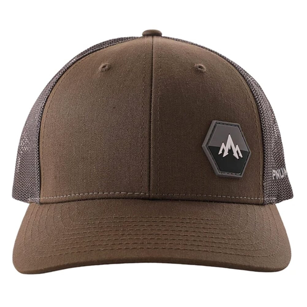 Pnuma Outdoors Lifestyle Mesh Trucker Cap Side Patch Brown OSFM P608T - Pnuma Outdoors