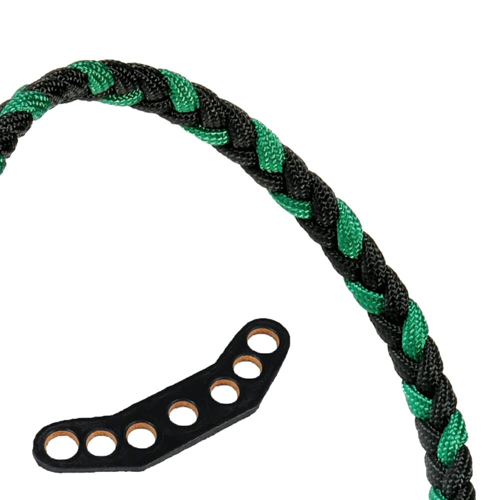 Paradox Black/Green Original Braid Bow Wrist Sling w/Leather Mount PBSL-T-10 - Paradox