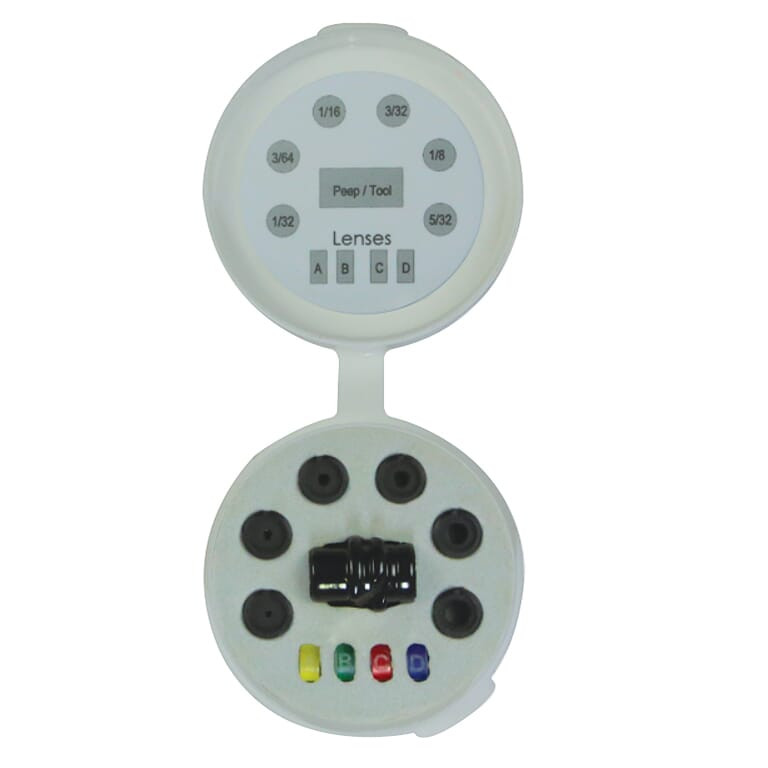 Hamskea Insight Short Draw Deluxe Peep, Kit SD Housing, 6 Apertures/Tool, ABCD Lenses, Case PEEP075 - Hamskea