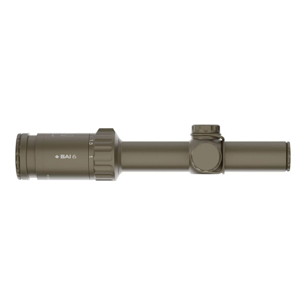 SAI Optics SAI 6 1-6x24mm .1 MRAD FFP Rapid Aiming Feature FDE Riflescope RNG16-T170-C10 - SAI Optics