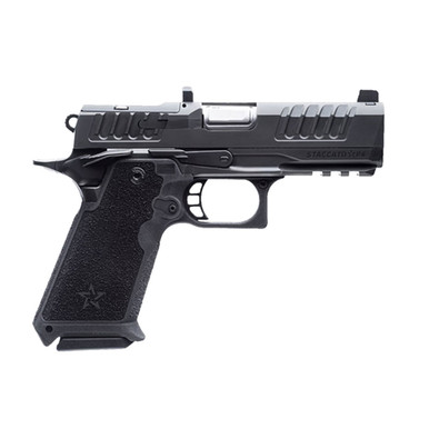 Staccato HD P4 Duty 9mm DLC/SS Base HD Stainless Barrel Black Front Sight 2X Mags 20-1200-000006 - staccato