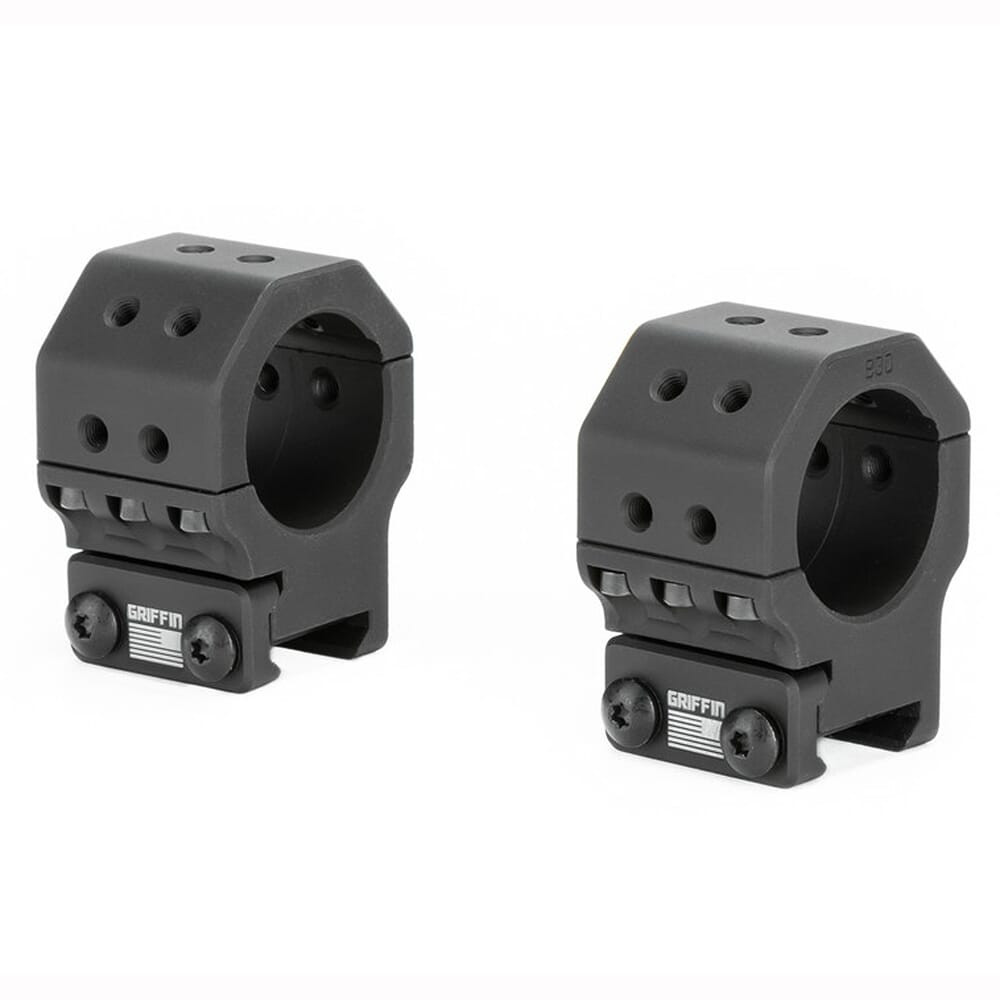 Griffin Armament 30mm SPRM Rings 1.125" Height 0MOA Mount SMR1.125H30MM - Griffin Armament