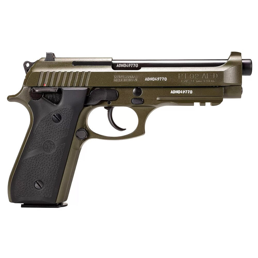 Taurus PT92 9mm OD Green Hogue 5"Bbl Pistol w/(2) 17rd Mags 1-92015T-H