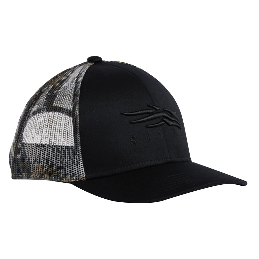 Sitka Gear Whitetail Elevated II/Sitka Black Icon Mid Pro Trucker Hat One Size Fits All 20235-BK-OSFA - Sitka Gear